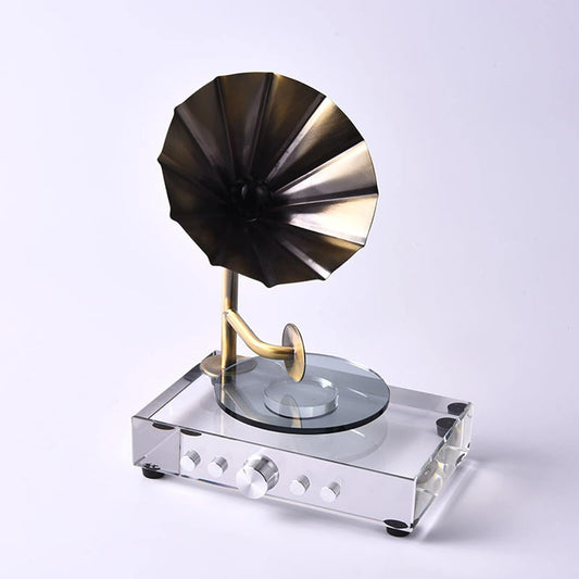 Crystal Gramophone Ornament
