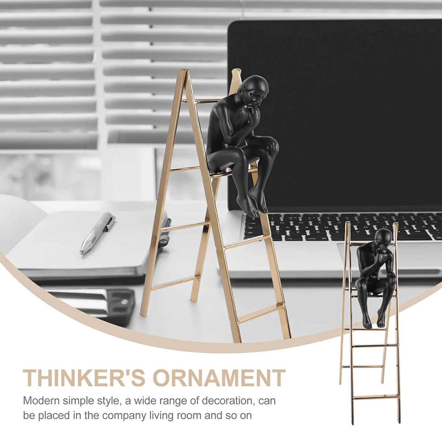 Thinking man on Ladder Ornament