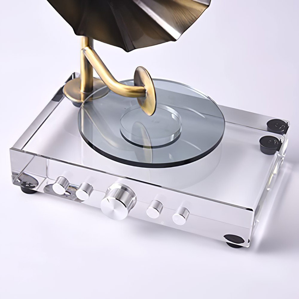 Crystal Gramophone Ornament
